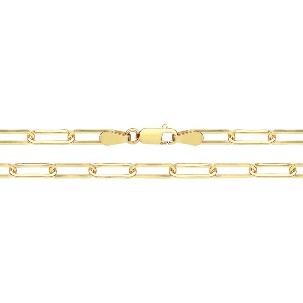 9 carat gold paperclip chain anklet