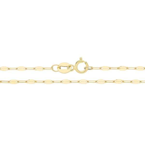 9 carat yellow gold disc chain anklet