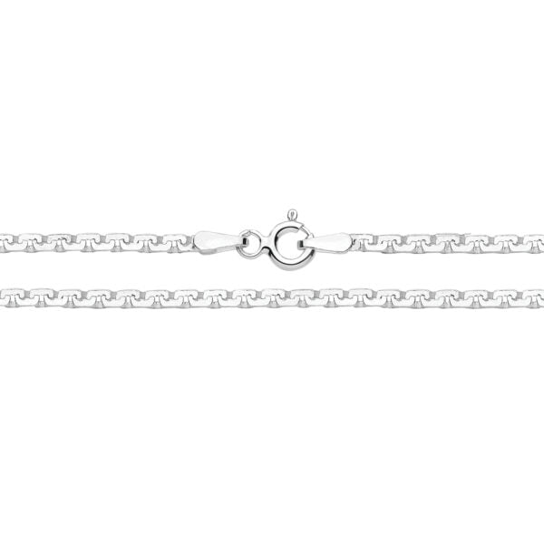 sterling silver cobra square chain anklet