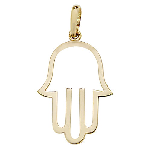 9 carat yellow gold hamsa pendant