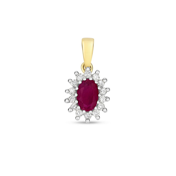 ruby and diamond pendant