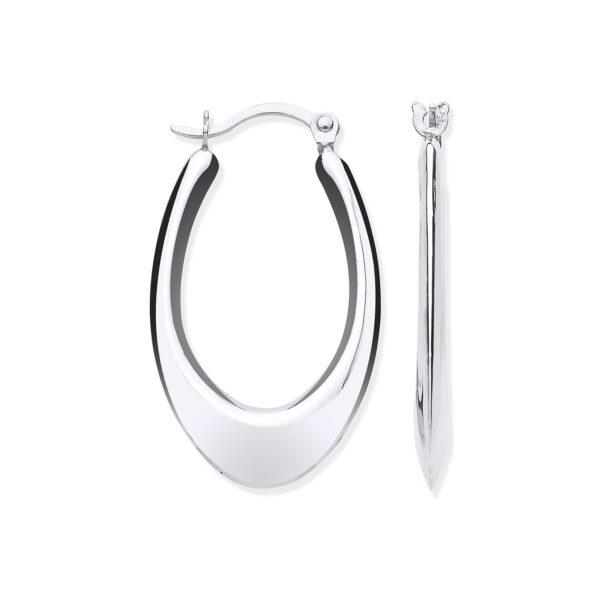 9 carat white gold hoop earrings