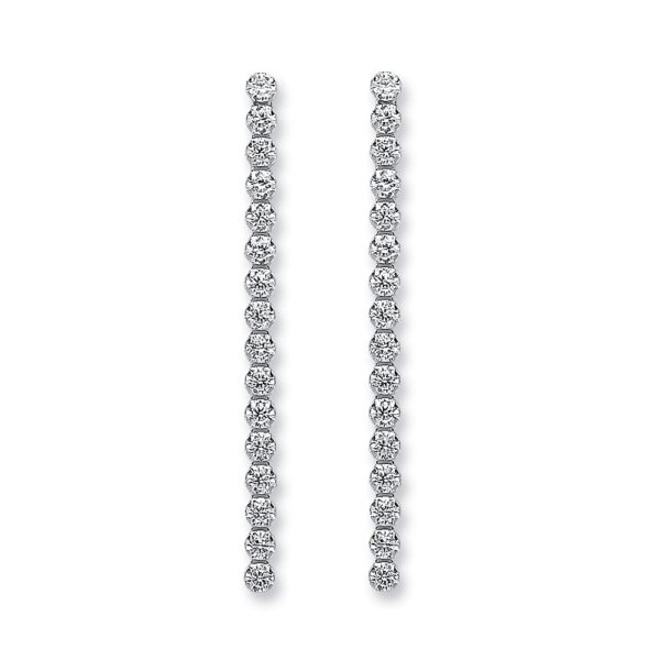 sterling silver cz drop earring