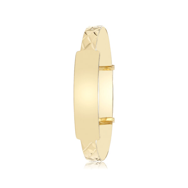 9 c carat yellow gold id baby bangle