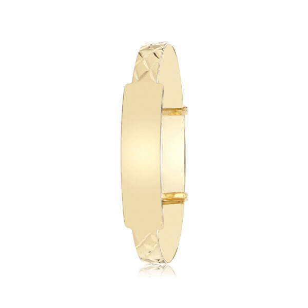 9 c carat yellow gold id baby bangle