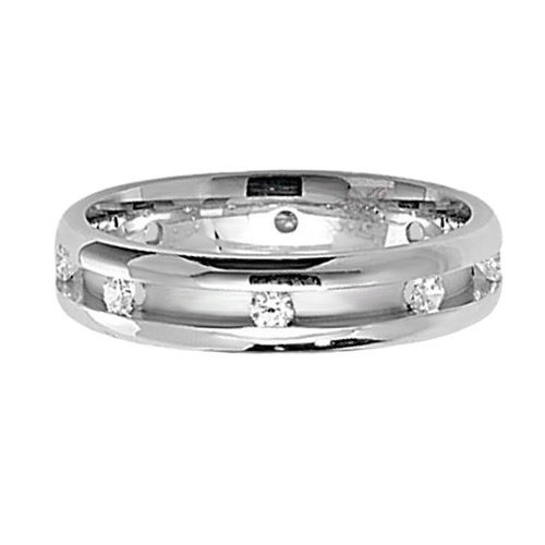sterling silver cz set wedding ring