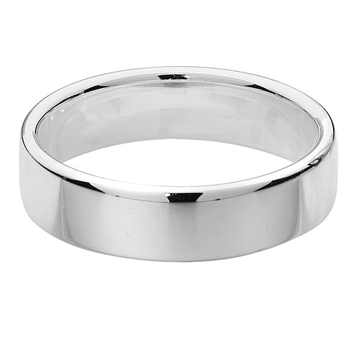 sterling silver 5mm soft court wedding ring band