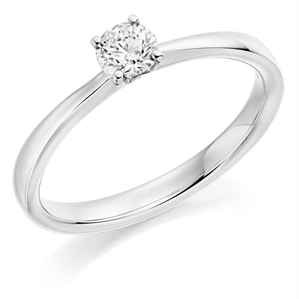 9 carat white gold diamond solitaire 0.25 ct