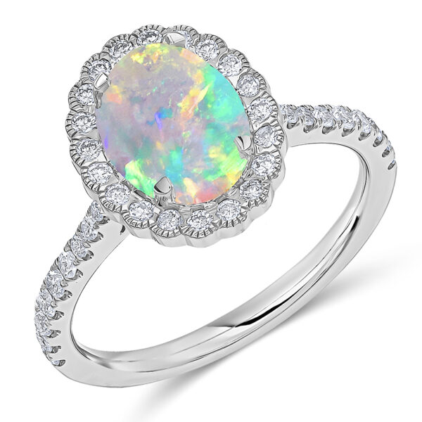 opal and diamond ring