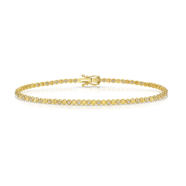 9 carat yellow gold diamond bracelet