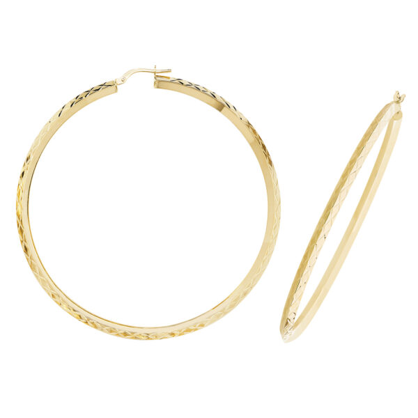 9 carat gold huge hoop earrings