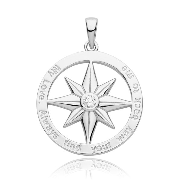 silver northern star pendant