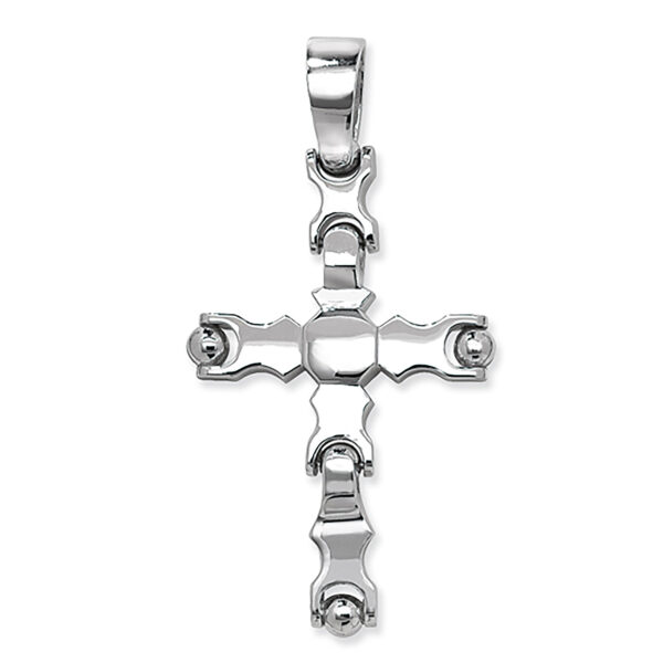 sterling silver extra large movable cross pendant
