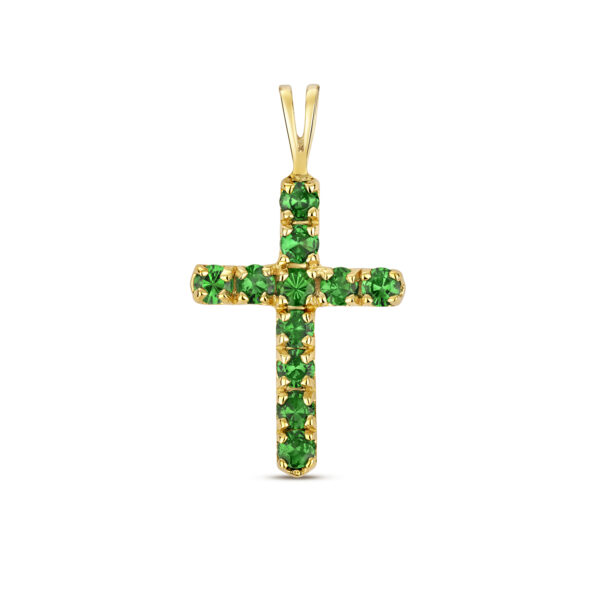 tsavorite cross pendant