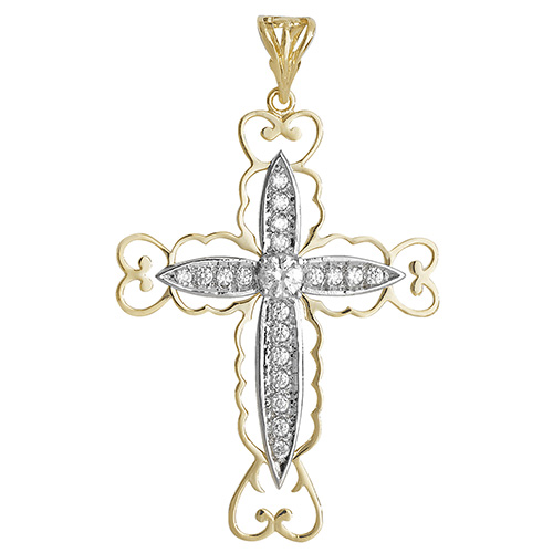 9 carat gold cross pendant