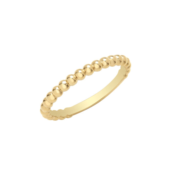 9 carat yellow gold van clef design bobble ring