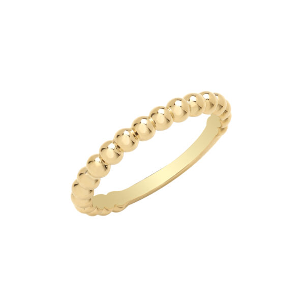 9 carat yellow gold bobble ring