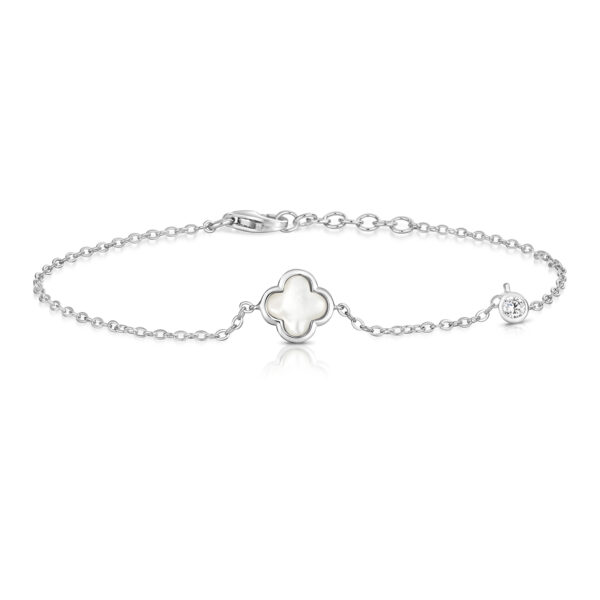 sterling silver clover bracelet