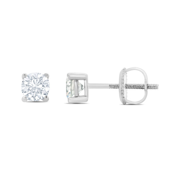 platinum diamond stud earrings