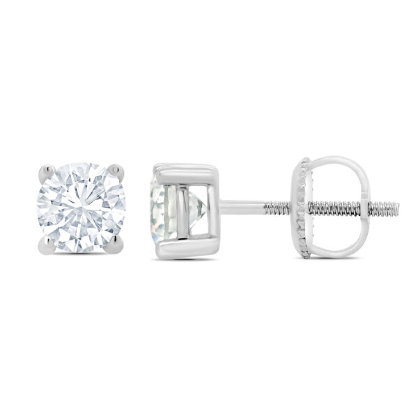 9 carat white gold diamond stud earrings 1.5 carats
