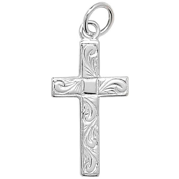 Sterling silver fancy crucifix