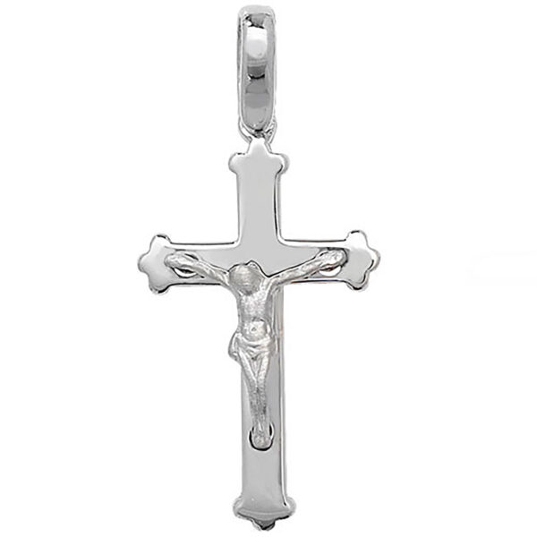 sterling silver traditional crucifix pendant