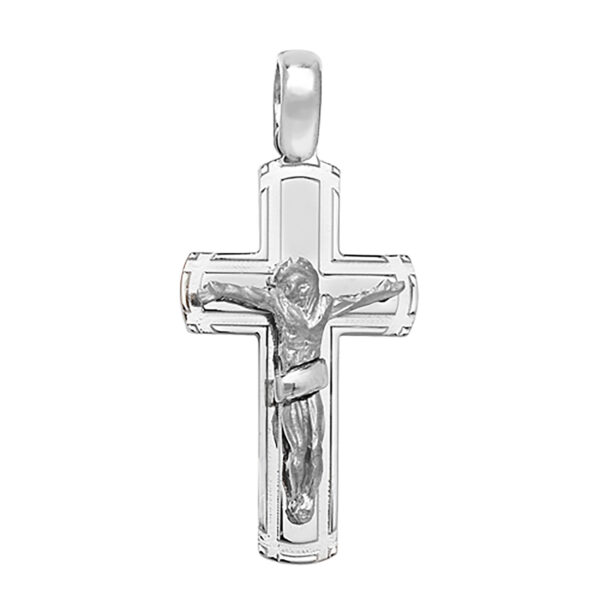 sterling silver fancy design crucifix