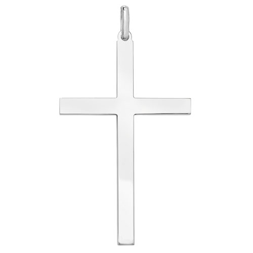 Sterling Silver Large Plain Silver Cross