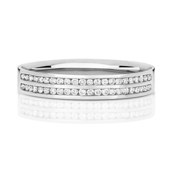 9ct White gold diamond Wedding Ring