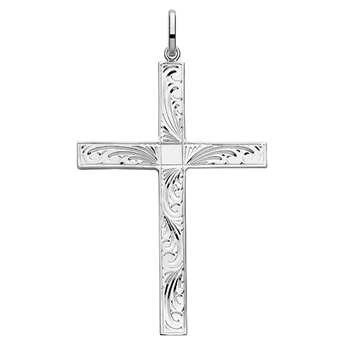 Sterling Silver Large Fancy Cross