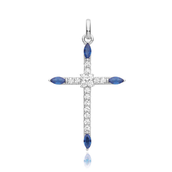Sterling Silver Marquise Cross