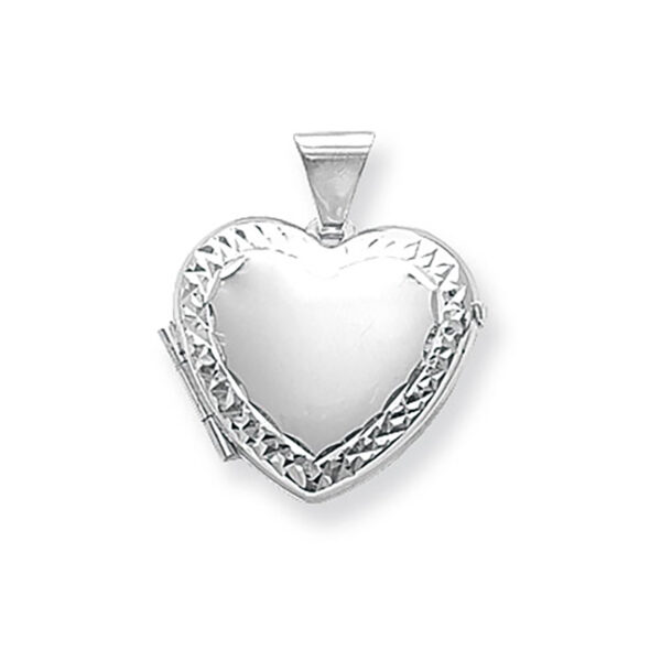 Sterling Silver Fancy Heart Locket