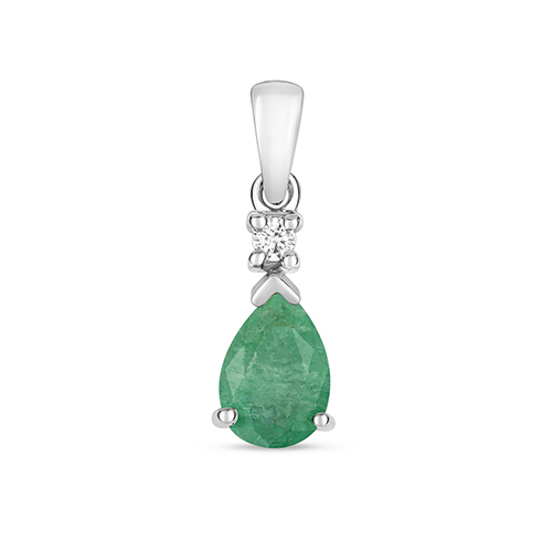 Emerald And Diamond Pendant