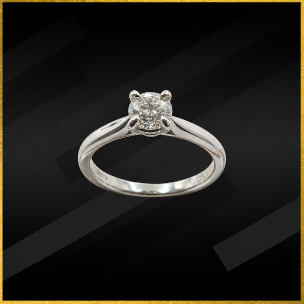A Platinum diamond solitaire ring