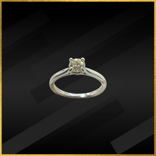 platinum diamond solitaire ring second hand preowned