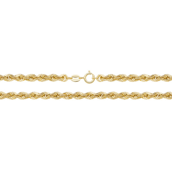 9 carat yellow gold rope bracelet