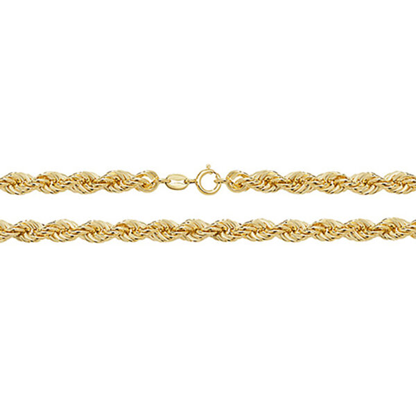 9 carat yellow gold rope chain