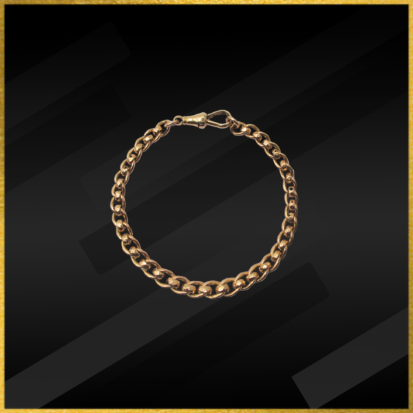 9 carat rose gold Albert design bracelet