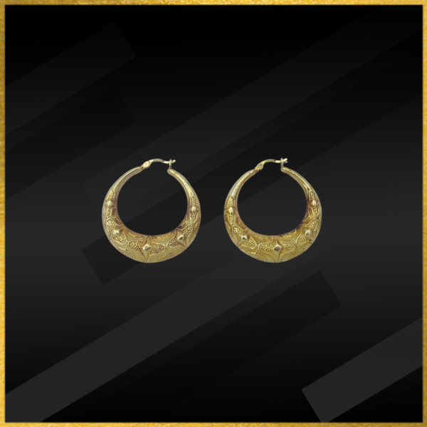 9 carat yellow gold creole hoop earrings
