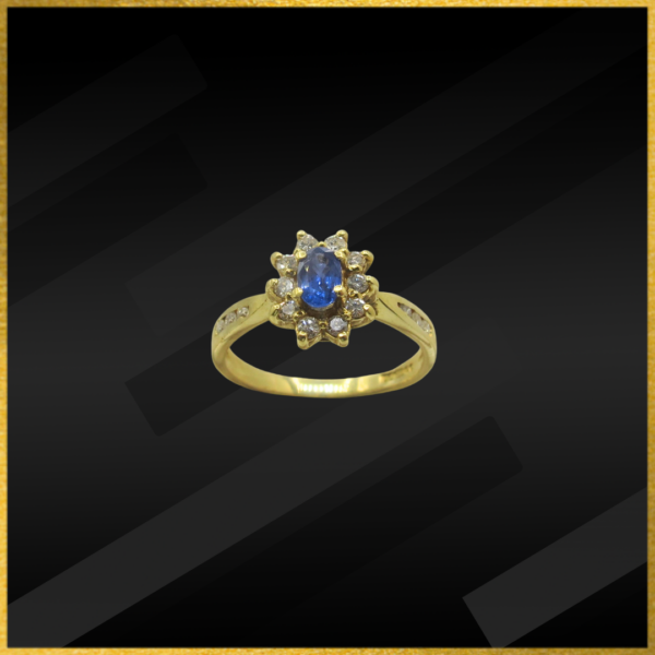 8 carat sapphire and diamond ring.