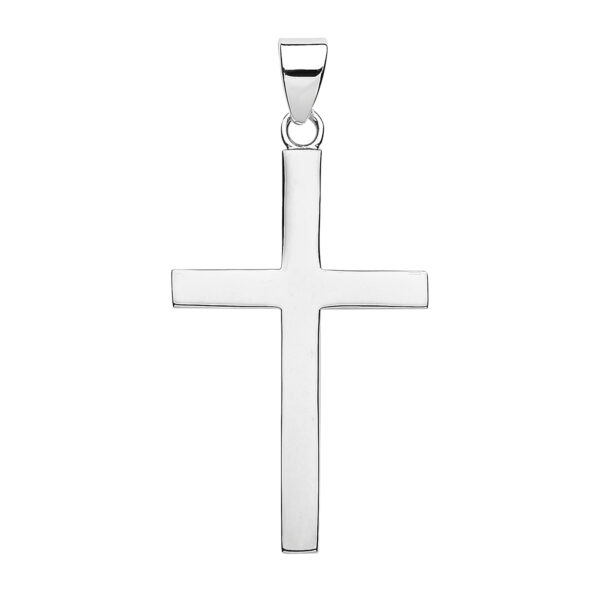 Plain silver cross pendant