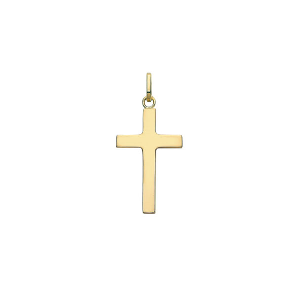 9 carat yellow gold traditional design cross pendant
