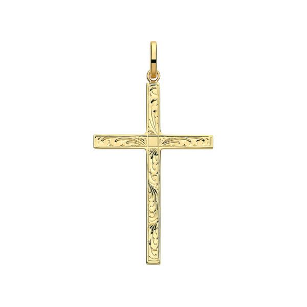 9 carat yellow gold cross pendant