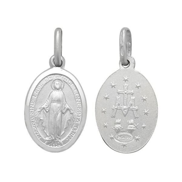 silver madonna pendant