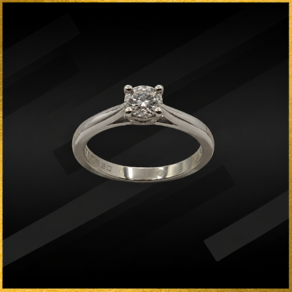 Platinum diamond solitaire ring