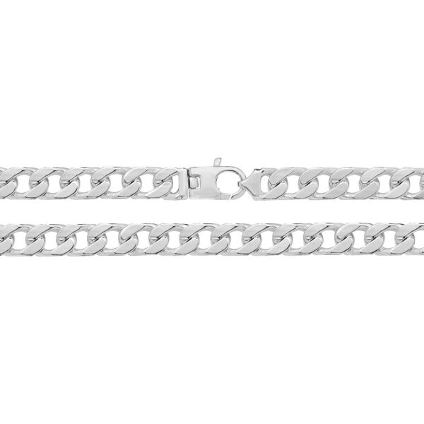 silver square curb chain
