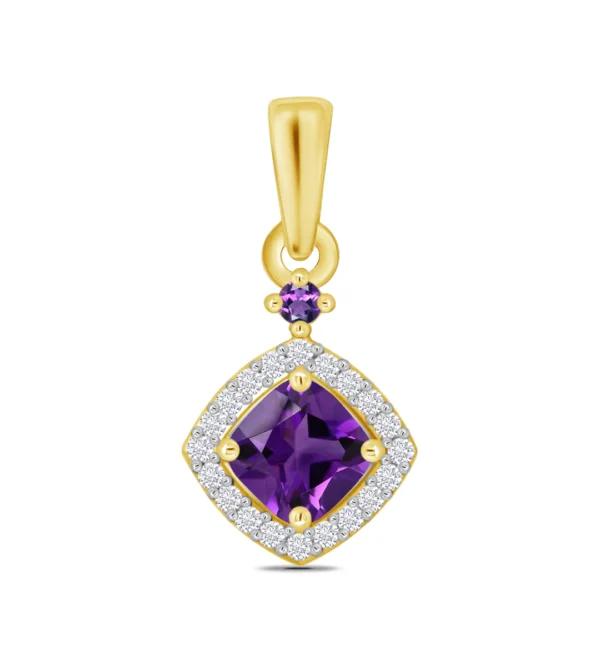 9 carat yellow gold diamond pendant