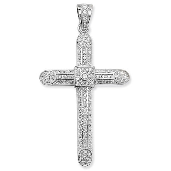 sterling silver cz set cross