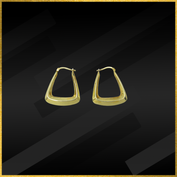 9ct yellow gold creole earrings