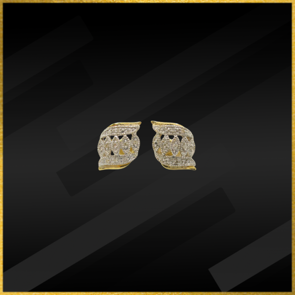 9ct yellow gold diamond earrings